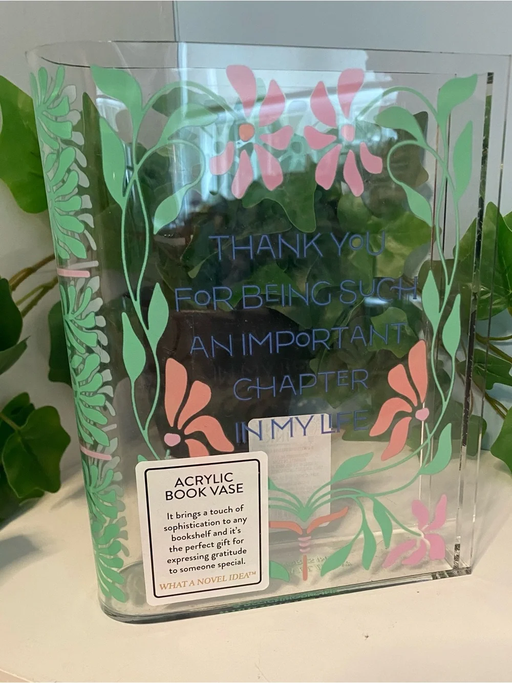Absolutely Beautiful Acrylic Book Style Vase